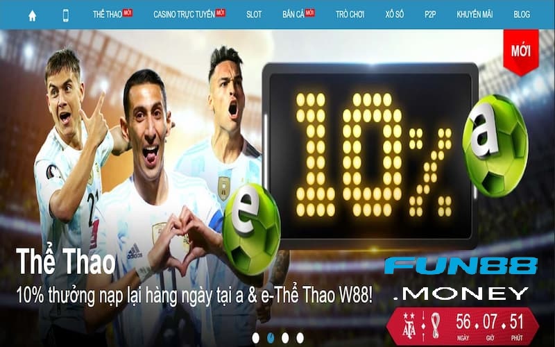 W88 nhà cái cá độ bóng đá casino online hàng đầu Châu Á